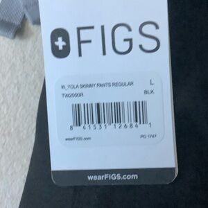 FIGS Yola Skinny Scrub Pants black new